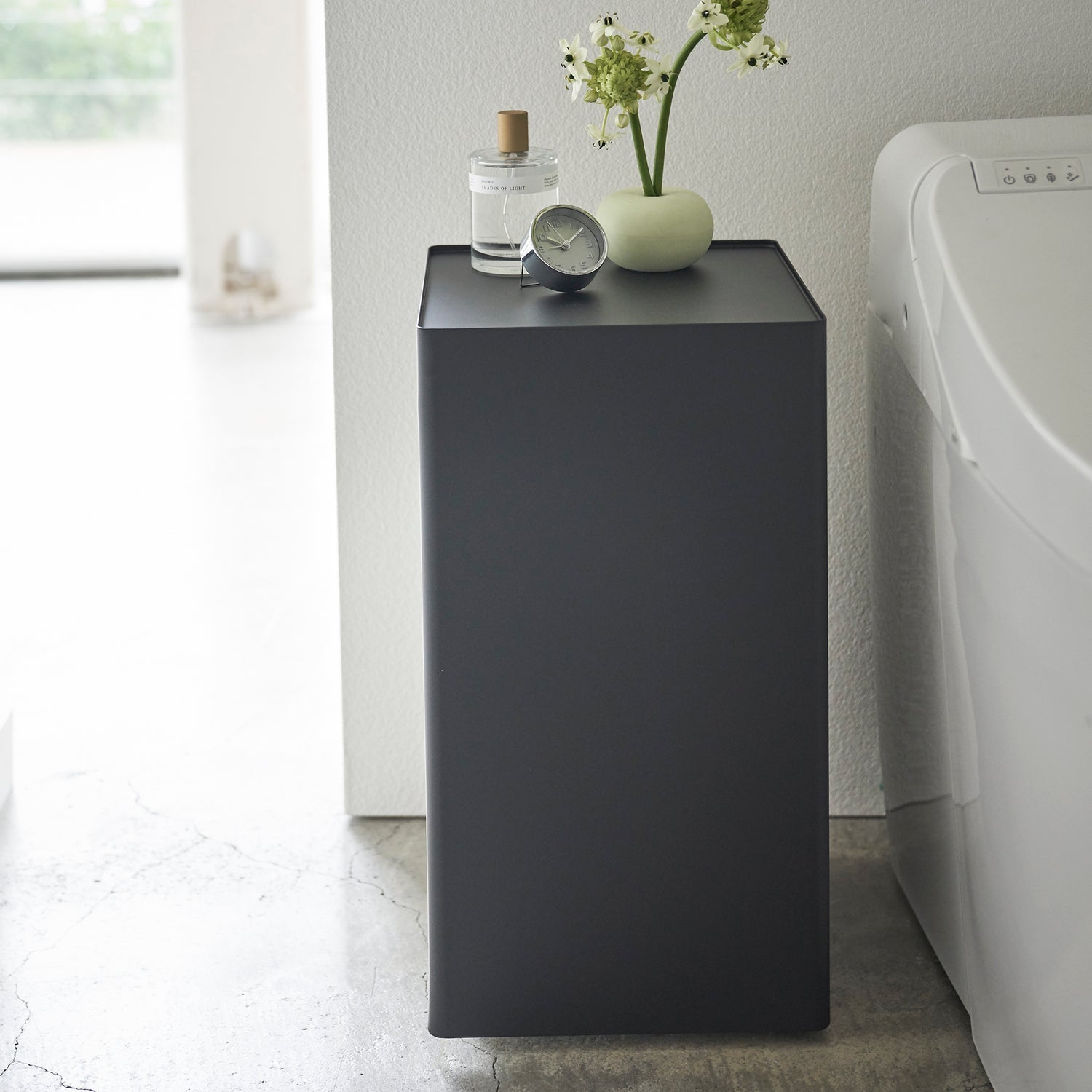 Yamazaki Tower – Toilettenpapierständer – Stahl, schwarz, für 4 Rollen, 23,5 × 23,5 × 43 cm