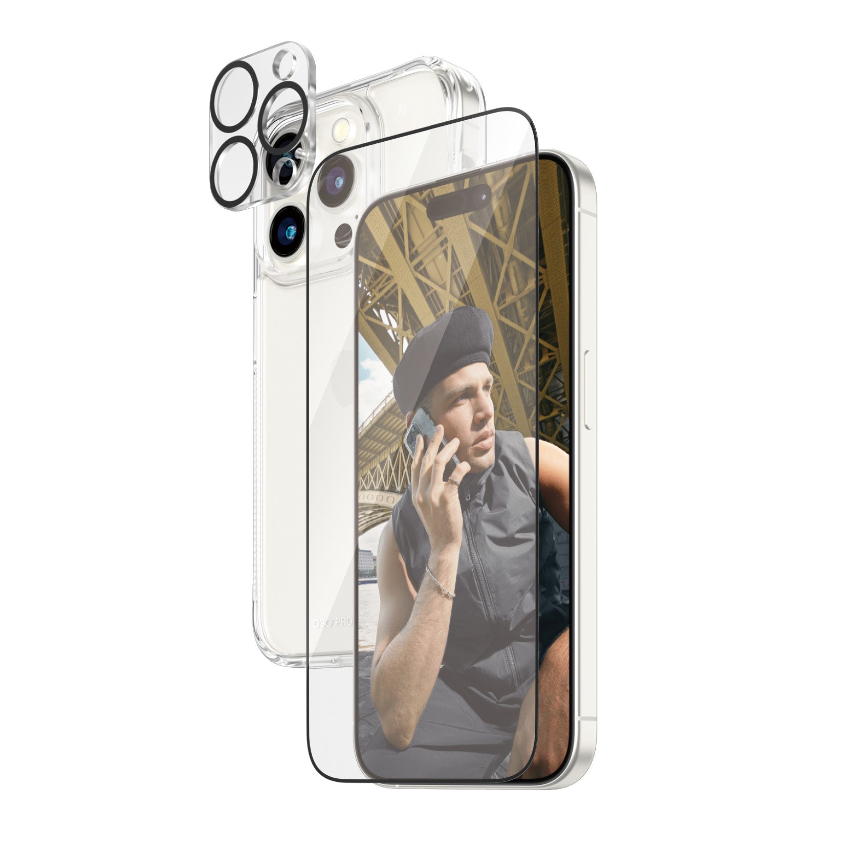 PanzerGlass CARE – Backcover – für Apple iPhone 15 Pro – transparent – schockresistent, Anti-Fingerprint-Oberfläche