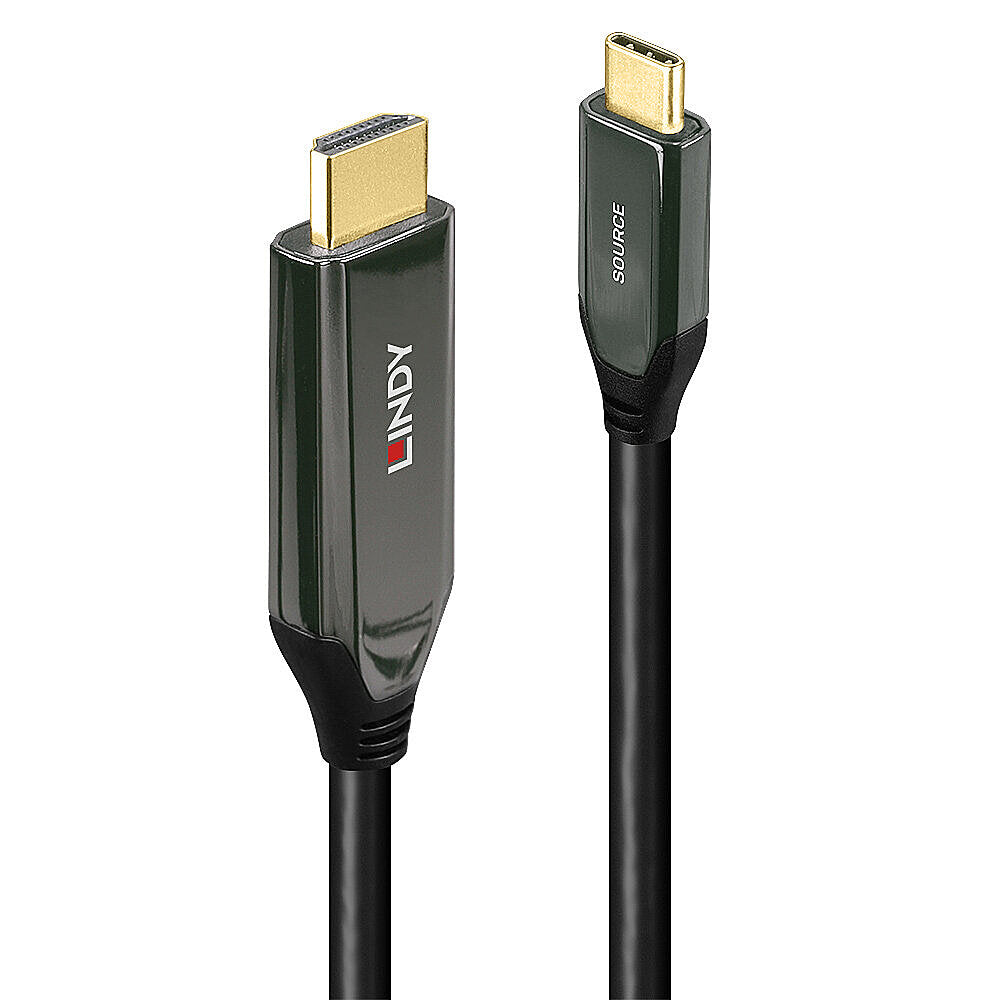 Lindy 43368 USB-C zu HDMI Kabel – 8K (7680 × 4320) @ 60 Hz, HDMI 2.1, 2 m, Schwarz