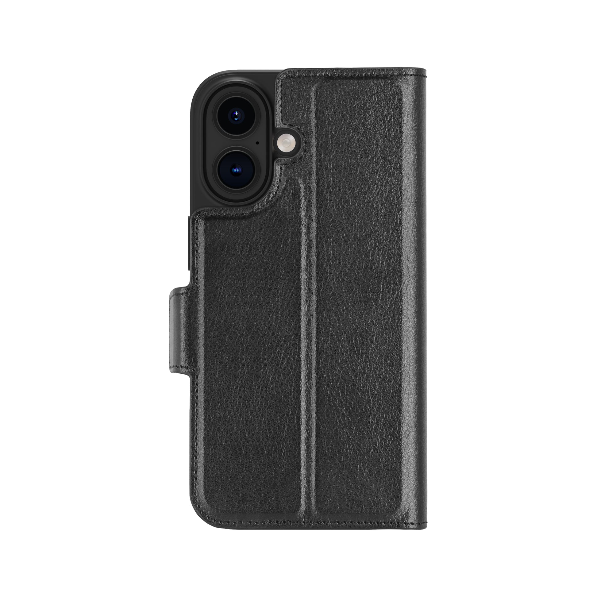 dbramante1928 Oslo Pro – Wallethülle – für Apple iPhone 16, mit Ständer, 3 Kartenfächer, PU, Schwarz