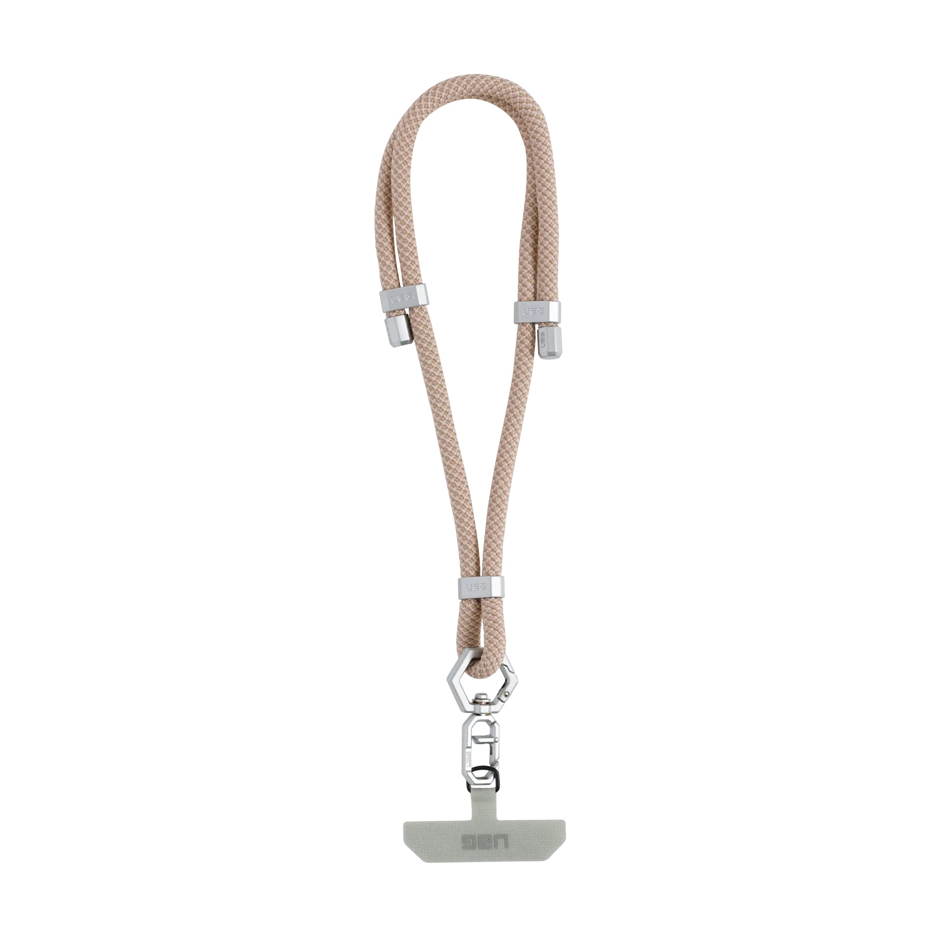 Urban Armor Gear UAG Civilian Strap Tether – Smartphone-Trageband – Polyester, 7 mm × 0,7 m – Beige/Silber