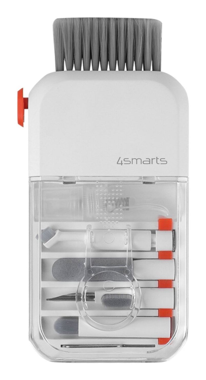4smarts Display-Reinigungsset, 10er-Set – für Smartphones und Geräte – Weiss/Grau