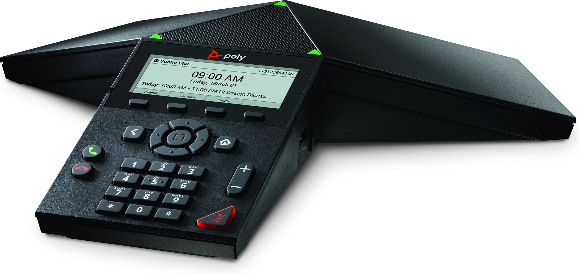 Poly Trio 8300 – IP-Konferenztelefon, 3,5", PoE, Gigabit, Schwarz
