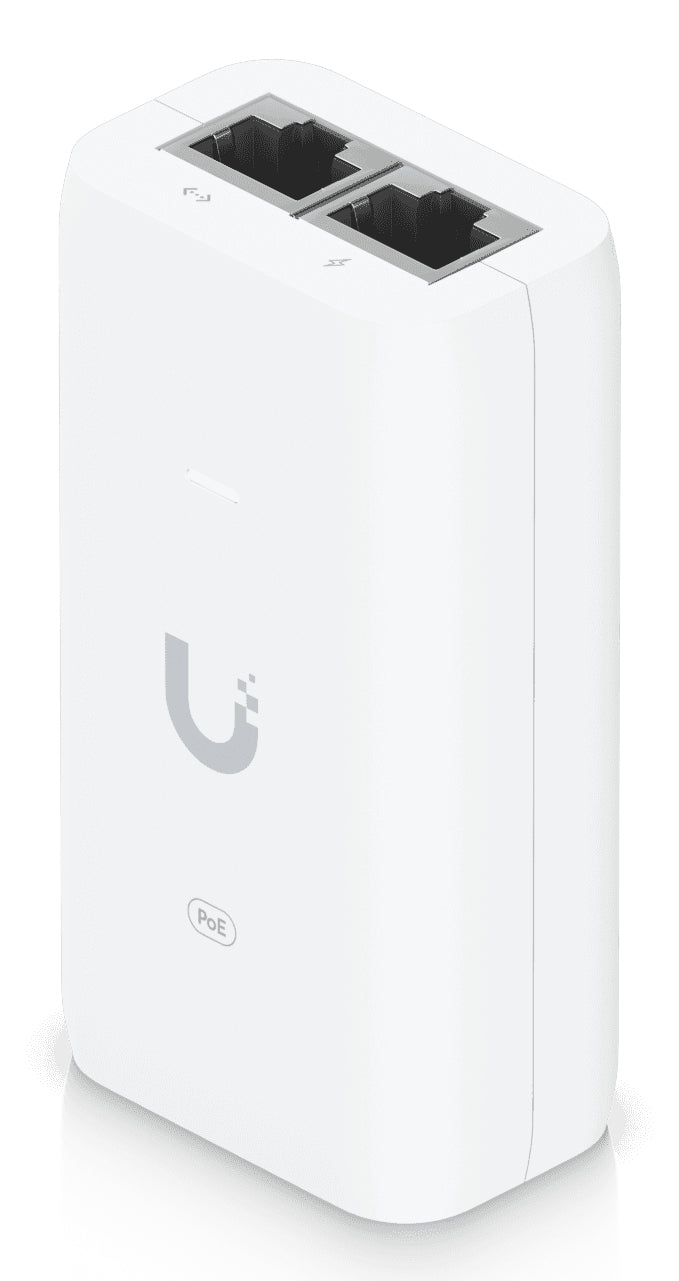 Ubiquiti PoE-Injektor 15 W – Aktives PoE, Gigabit Ethernet, RJ-45×2, 48 V – Weiss