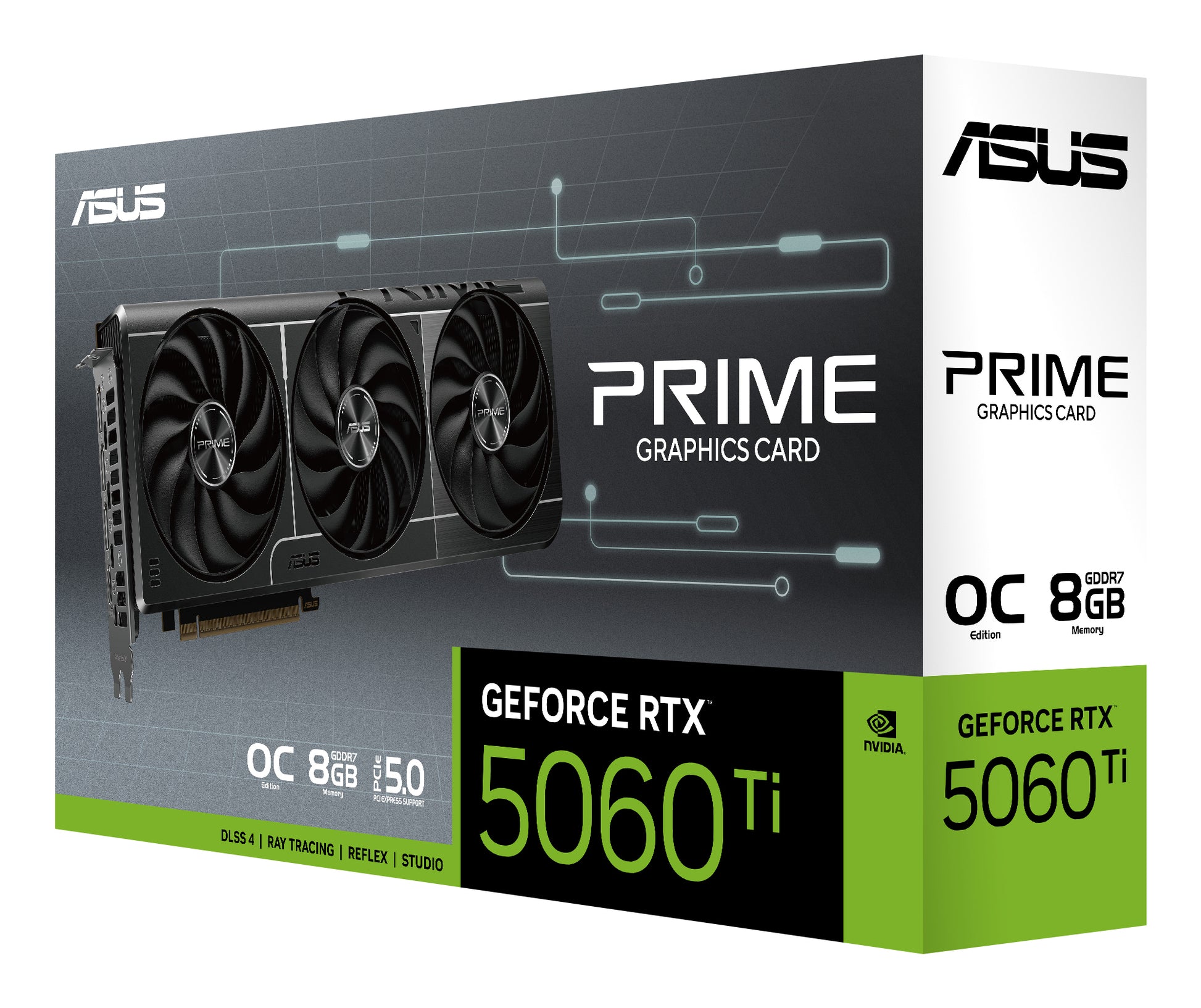 ASUS PRIME-RTX5060TI-O8G – PCIe Grafikkarte – 3×DP, 1×HDMI, PCIe 5.0, 1×8-Pin