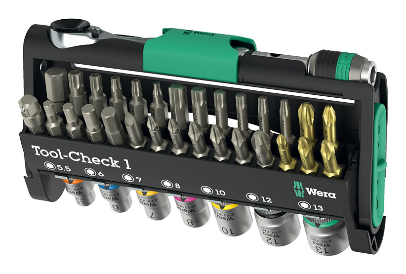 Wera Schrauberbit-Set, 38-teilig, mit Ratsche – Tool-Check 1