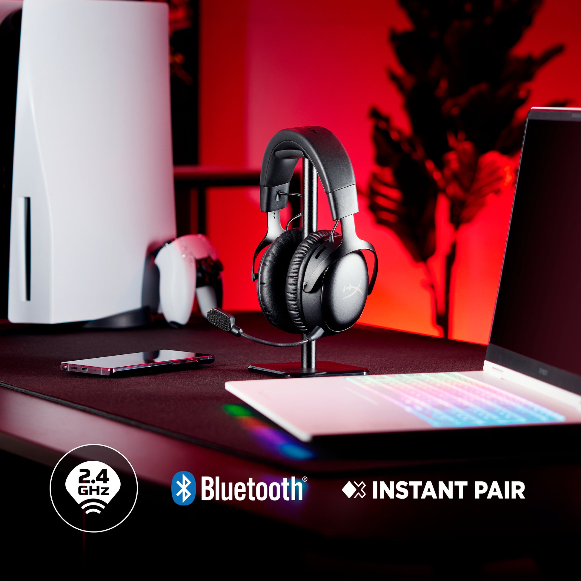 HyperX Cloud III S – Over-Ear Headset – USB-A, Surround-Sound, abnehmbares Mikrofon – schwarz – für Mac