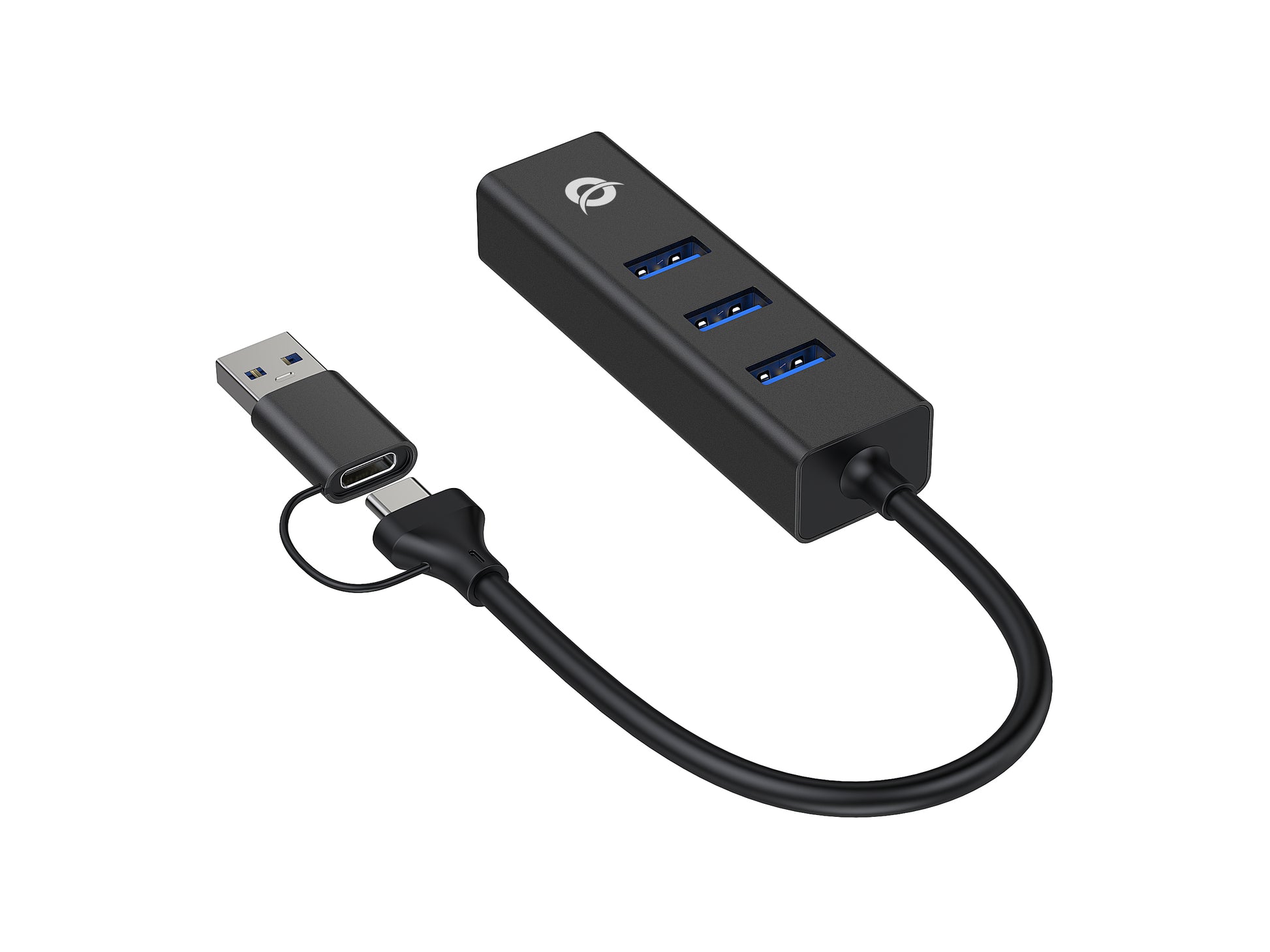 Conceptronic DONN07BA Multiport-Adapter – USB-A/USB-C, 3× USB-A, GbE, für Windows/Mac/Android