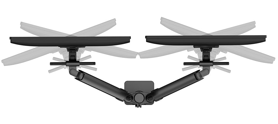 Neomounts Ds65S-950Bl2 – Monitorarm, Dual, Klemme/Durchführung, bis 34", VESA 75 × 75/100 × 100 mm, 11 kg