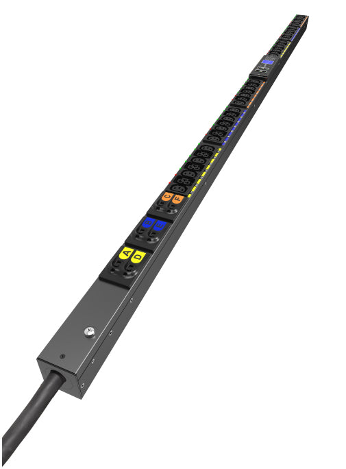 Eaton PDU G4 MA – Rack-PDU Managed, 1-phasig, 24× IEC C13 + 18× C39, 63 A, Stecker CEE 63A 1Ph, 0U vertikal