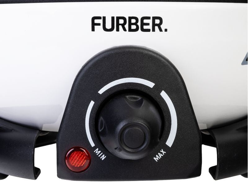 Furber. Furber Fondue-Set Alpy – Edelstahl, 1,3 l, 6 Gabeln, elektrisch – schwarz/weiss