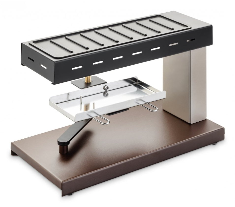 TTM Raclette Convivial 100.009 – 33,5×17,0 cm Grillfläche, 450 W, teflonbeschichtet – schwarz/braun/silber