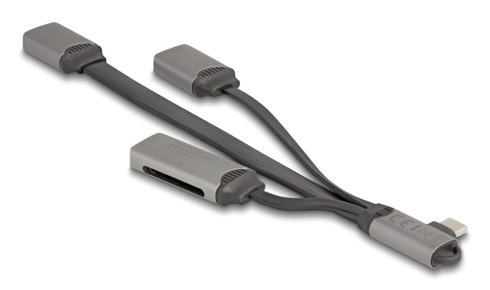 DeLOCK 64303 USB-Hub – USB-C, 2× USB-A, SD/microSD, für Windows/Mac/Linux