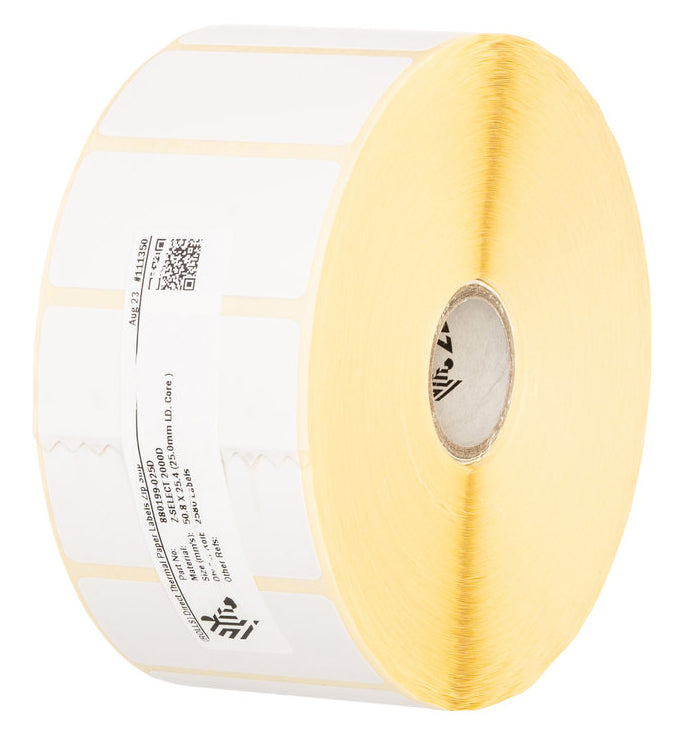 Zebra Rollenetiketten Z-Select 2000D, 32 mm × 64,5 m, weiss, Papier, permanent, 12 Rollen