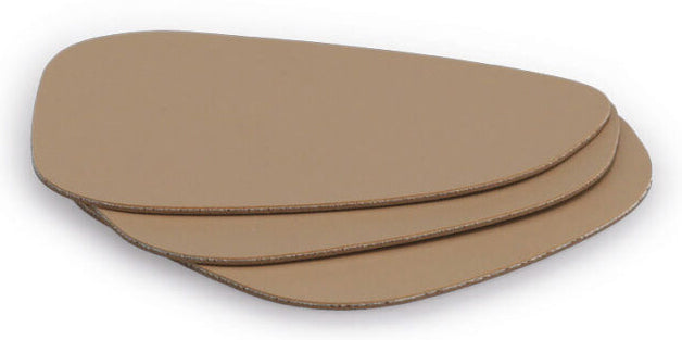 Zeller Present Glasuntersetzer – 4er Set, 10 × 12 × 0,8 cm, Kunststoff (PVC), Beige/Braun, für Gläser