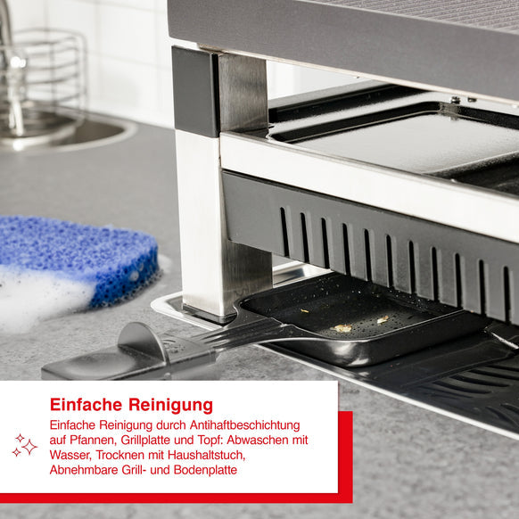 Solis Fondue-Set Combi-Grill 3 in 1 Typ 796 – Fonduetopf 1,3 l, 8 Personen, elektrisch – Edelstahl/Schwarz