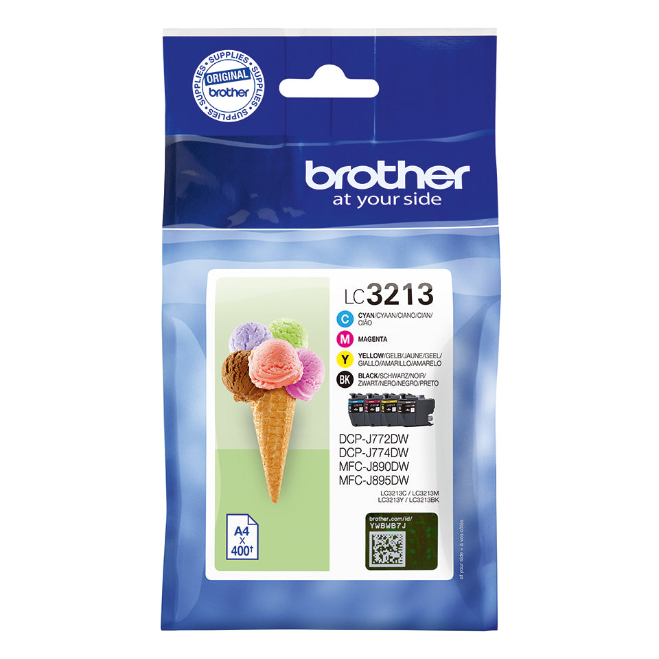 Brother LC3213VAL – 400 Seiten Reichweite, Farbset
