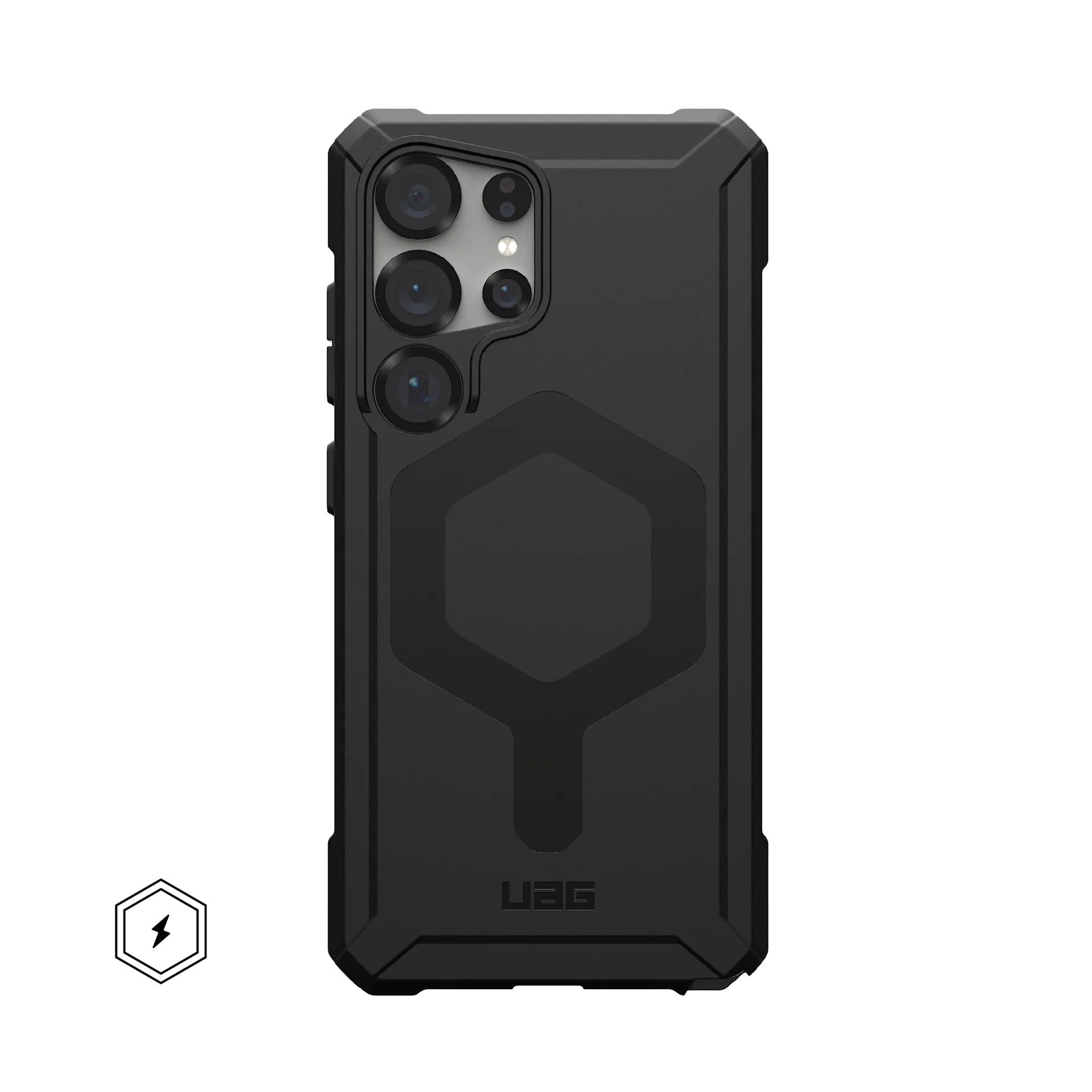 Urban Armor Gear UAG Essential Armor Backcover – für Samsung Galaxy S25 Ultra, Kunststoff, Schwarz, bis 4,6 m sturzsicher