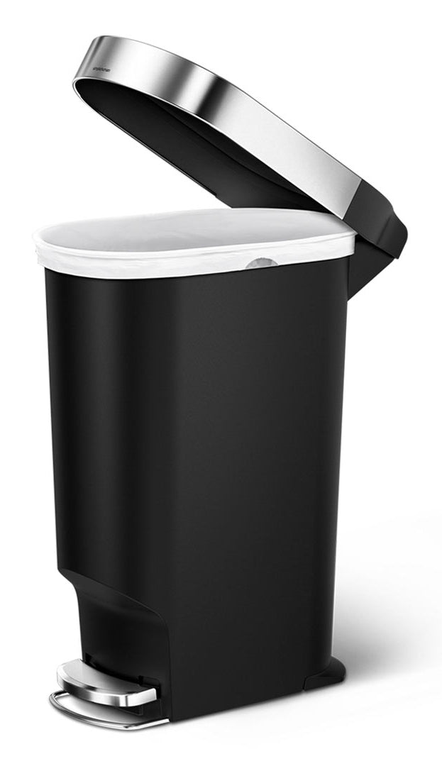 Simplehuman Treteimer CW1390 – 40 l – Kunststoff, Oval – Schwarz