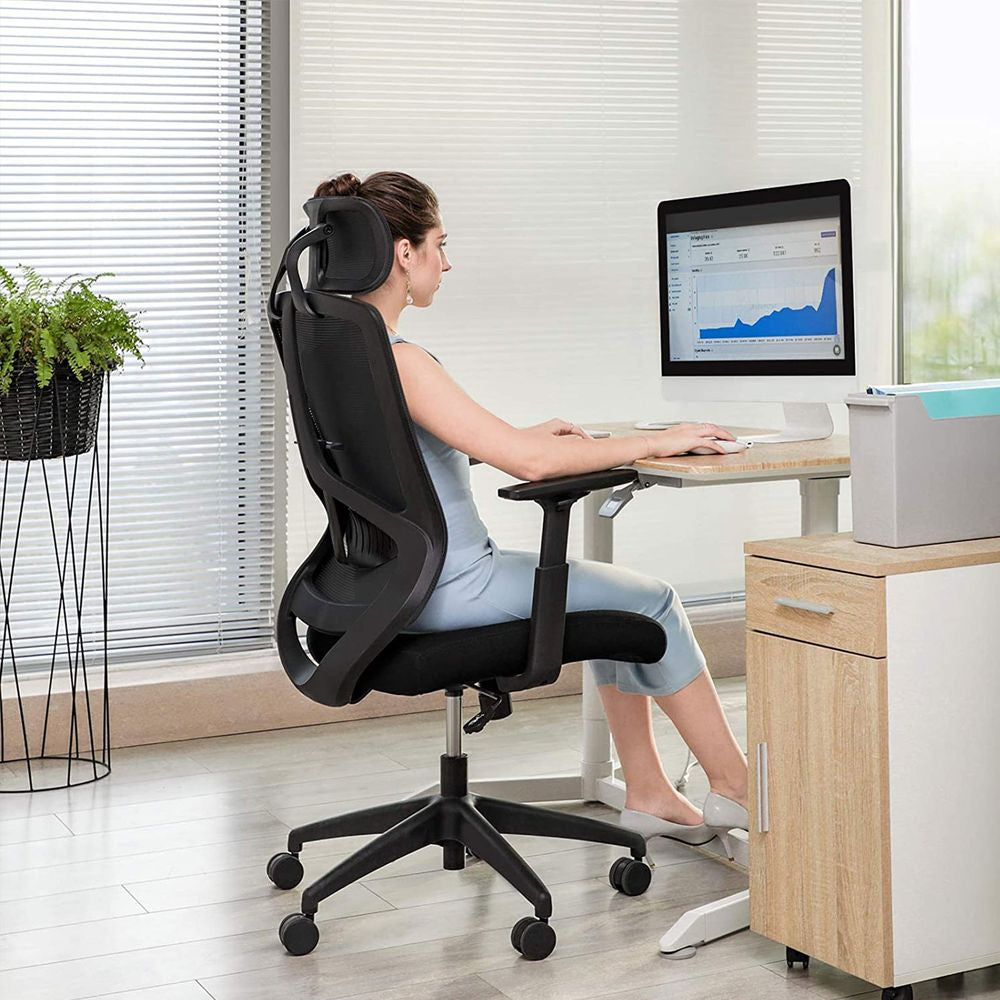 Songmics Bürostuhl – 120 kg, schwarz