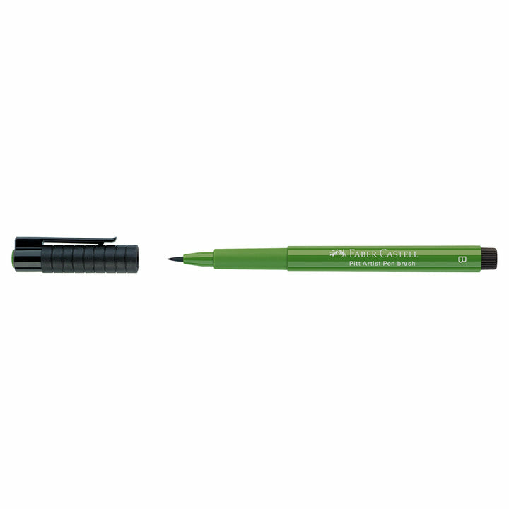 Faber-Castell Pitt Artist Pen Pinselstift – Pinselspitze, 2,5 mm, pigmentiert, permanent, wasserfest, olive