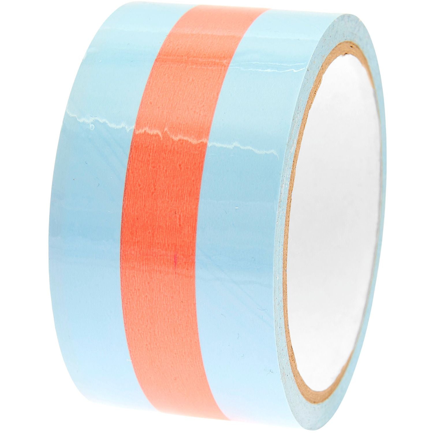 Rico Design Verpackungsklebeband, Papier, Hellblau, Orange, Muster – 50 mm × 32 m – 1 Stück