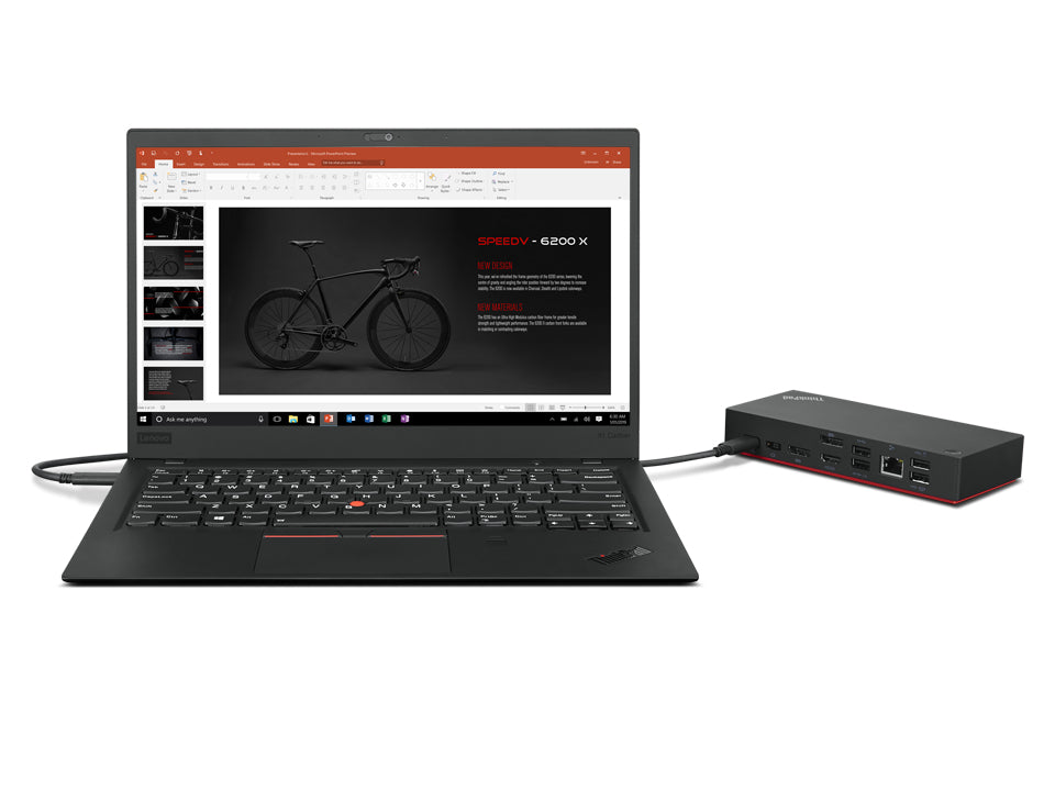 Lenovo 40AY0090EU Dockingstation – USB-C, 2× DP, 1× HDMI, 5× USB-A, 90 W PD, GbE, 3,5 mm Audio, für Windows