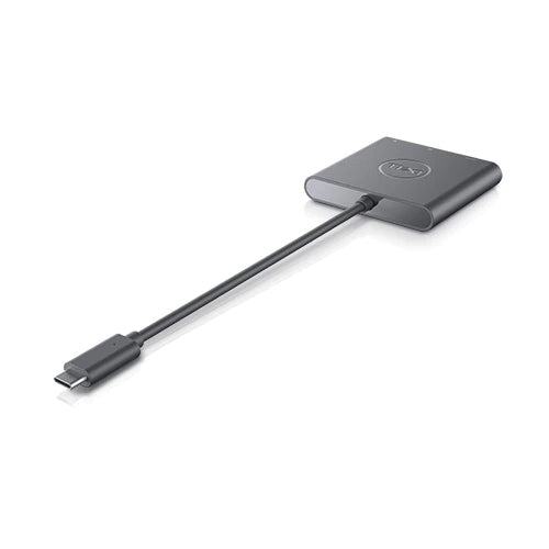 DELL USB-C-zu-HDMI/DisplayPort-Adapter – 4K (3840 × 2160) – USB-C (USB 3.2 Gen 2, 10 Gbit/s) – Schwarz