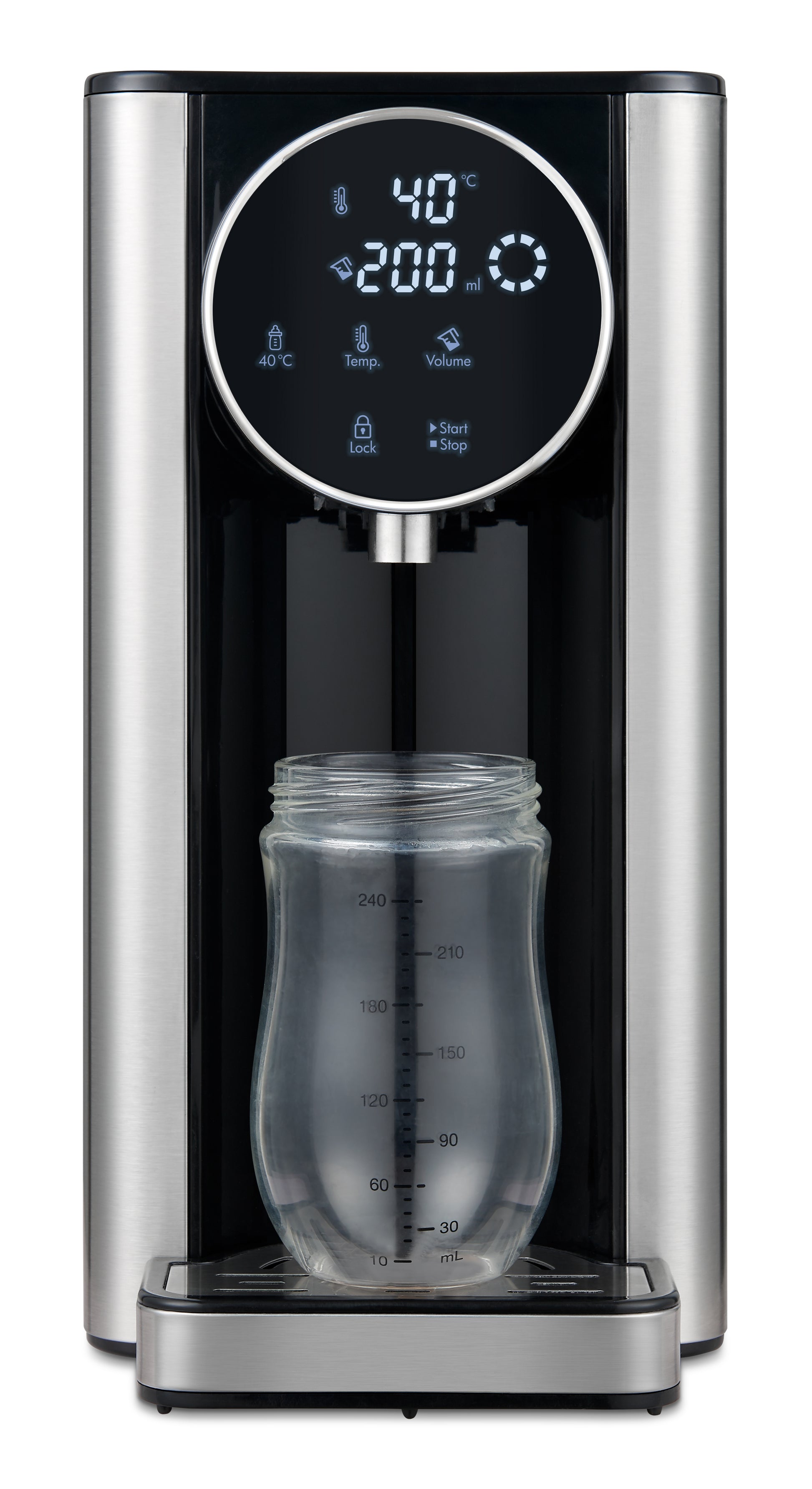 Trisa Silver Stream Wasserkocher – 2,7 l, mit Temperaturwahl, Edelstahl