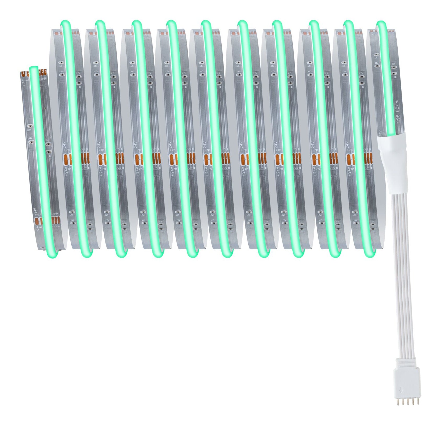 Paulmann LED-Strip – 3 m, 1590 lm, 18 W, RGBW/3000 K, dimmbar, silber, inkl. Netzteil, Fernbedienung