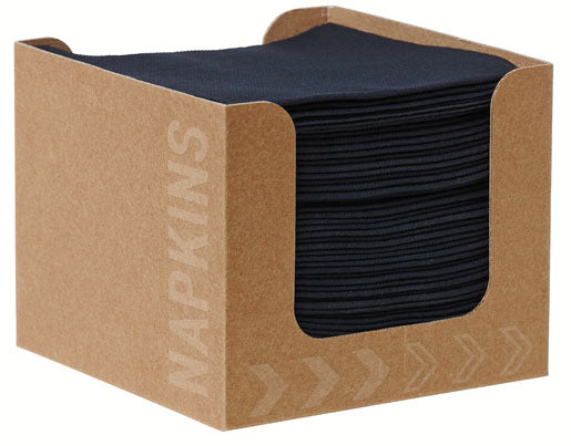 Duni Servietten Fingerfood schwarz – 20 × 20 cm, 1-lagig – 50 Stück