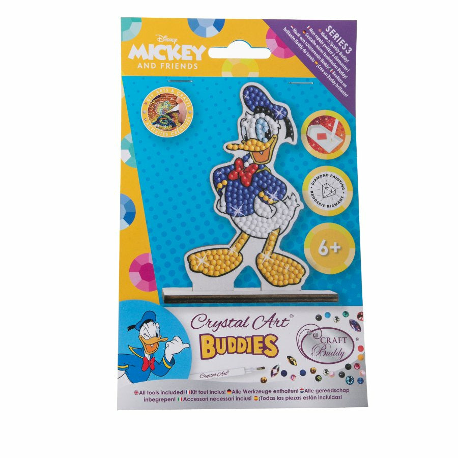 CRAFT Buddy Diamond-Painting-Set – Donald Duck – 8 × 11 cm – ab 6 Jahren