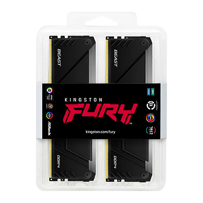 Kingston Technology Kingston FURY Beast – 128 GB (4×32 GB) DDR4‑3600 MT/s CL18 DIMM, RGB