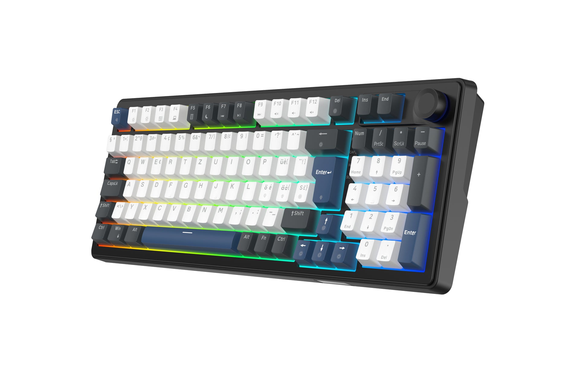Deltaco Gaming GAM-206-CH – Gaming-Tastatur 96% – Mechanisch, Hot-Swap – Kabelgebunden, USB – RGB – QWERTZ (CH)