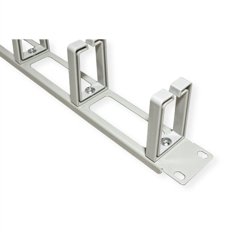 VALUE Rangierpanel 19" 1U, 5 Kabelösen Typ C – Grau