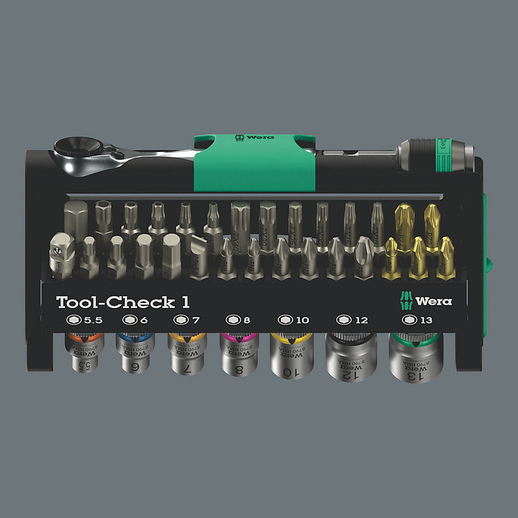 Wera Schrauberbit-Set, 38-teilig, mit Ratsche – Tool-Check 1