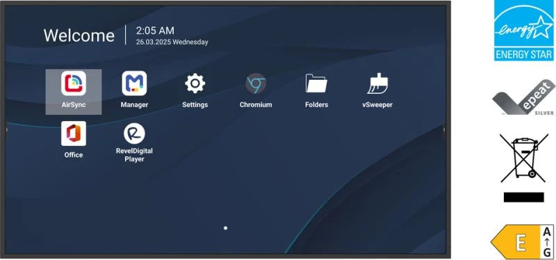Viewsonic CDE4314-2C – Signage-Display, 43", Ultra HD 4K, 500 cd/m², 24/7, Android