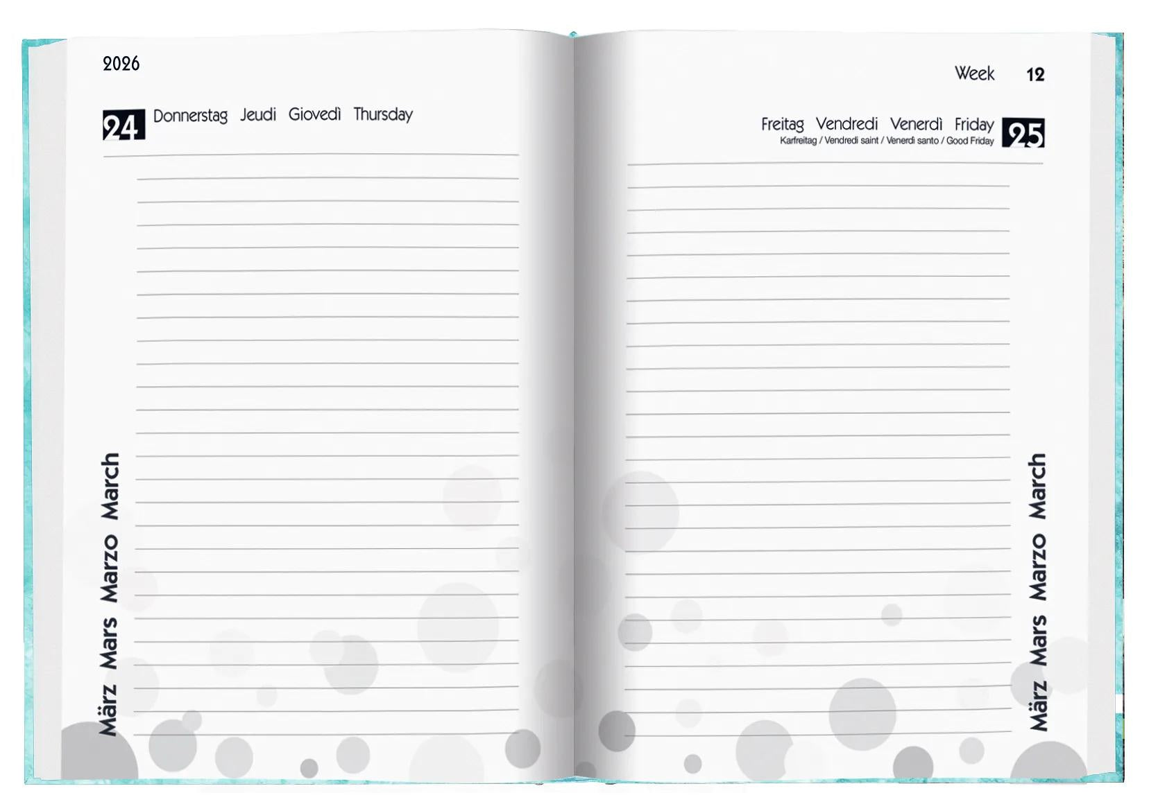 Biella mydiary Schüleragenda – 1 Tag pro Seite, gebunden, 12 × 16,5 cm, Aug–Jul, Animal, FSC