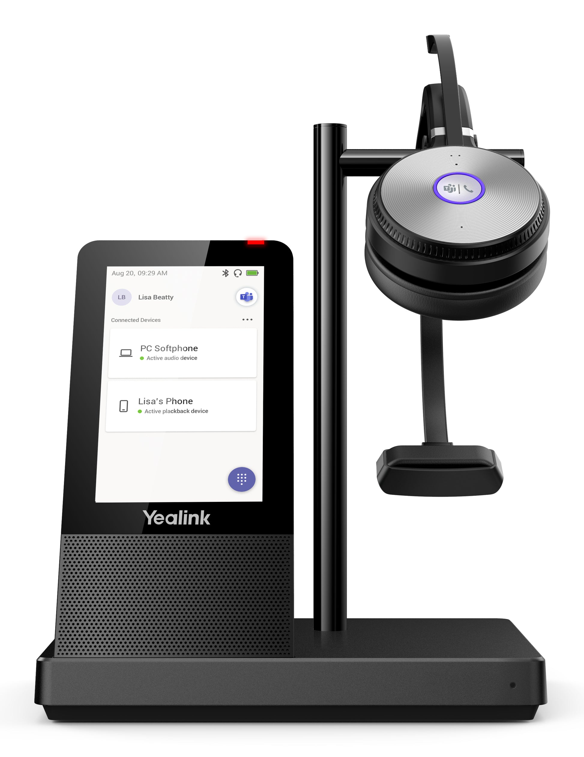 Yealink WH66 – Duo Headset (On-Ear) – DECT, USB-A – Schwarz – bis 14 h