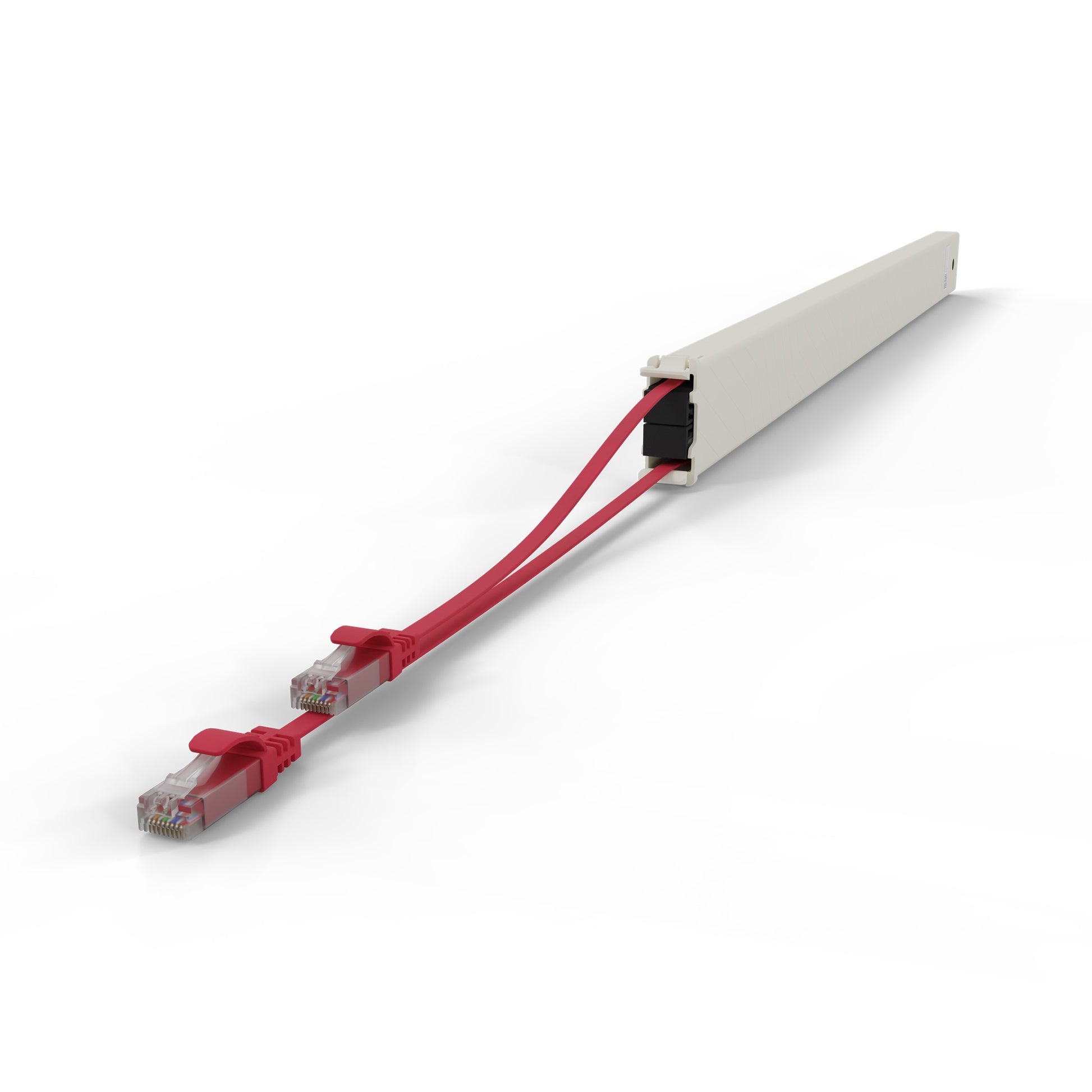 patchbox.one Kassette 46RU Patchkabel – Cat6a U/UTP, 2,5 m, Rot, RJ-45