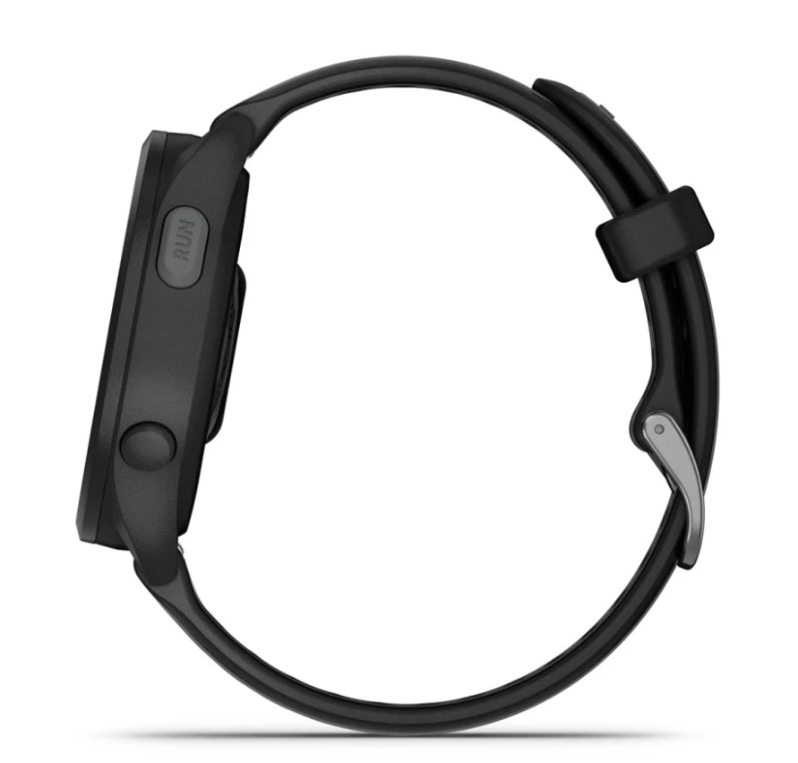 Garmin Forerunner 165 – GPS-Smartwatch – 43 mm, 1,2", WLAN, Schwarz, Sportarmband