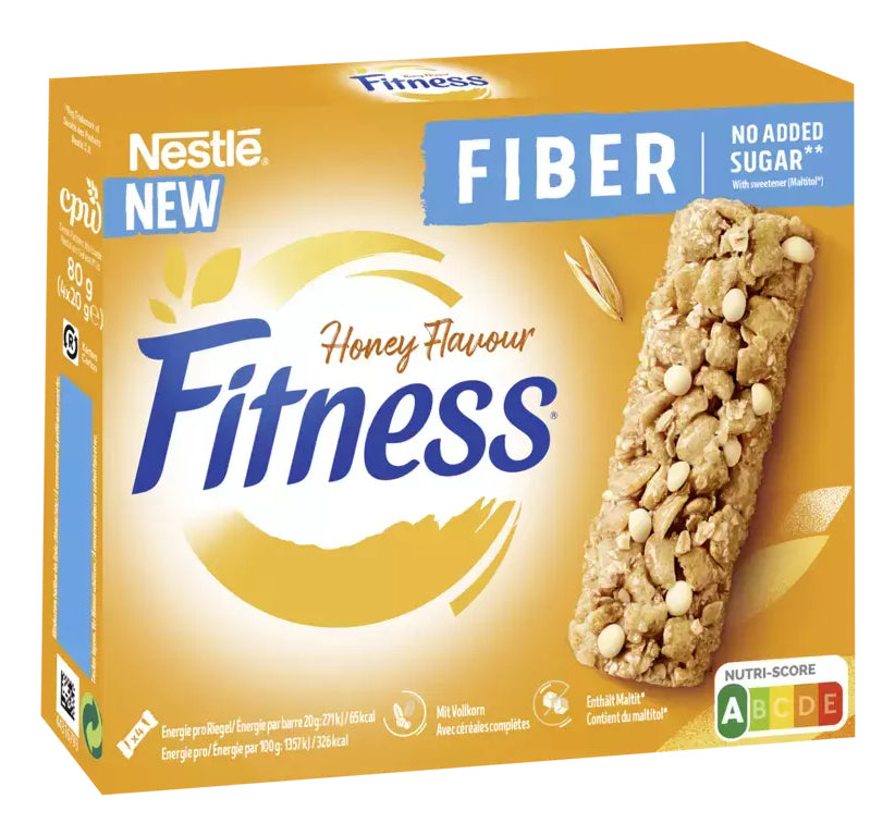 Nestle Nestlé Fitness Cerealienriegel – Honig – 4 × 20 g