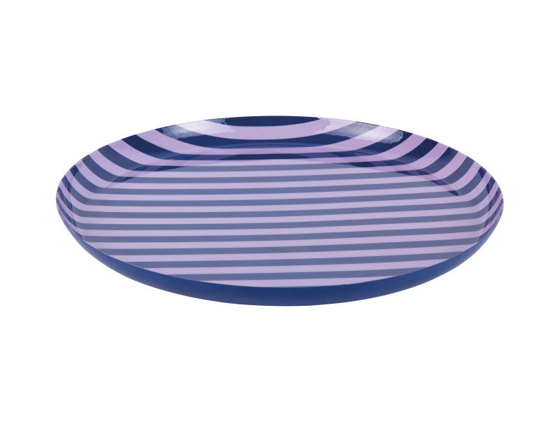 present time Vorspeisenteller Animado – Ø 30 cm, H 2,5 cm, Eisen, Kobaltblau/Violett