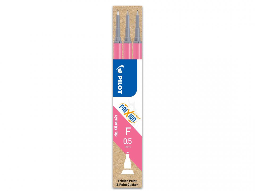 Pilot Rollerpatronen FriXion – pink, 0,5 mm, löschbar, geruchsarm, 3 Stk.