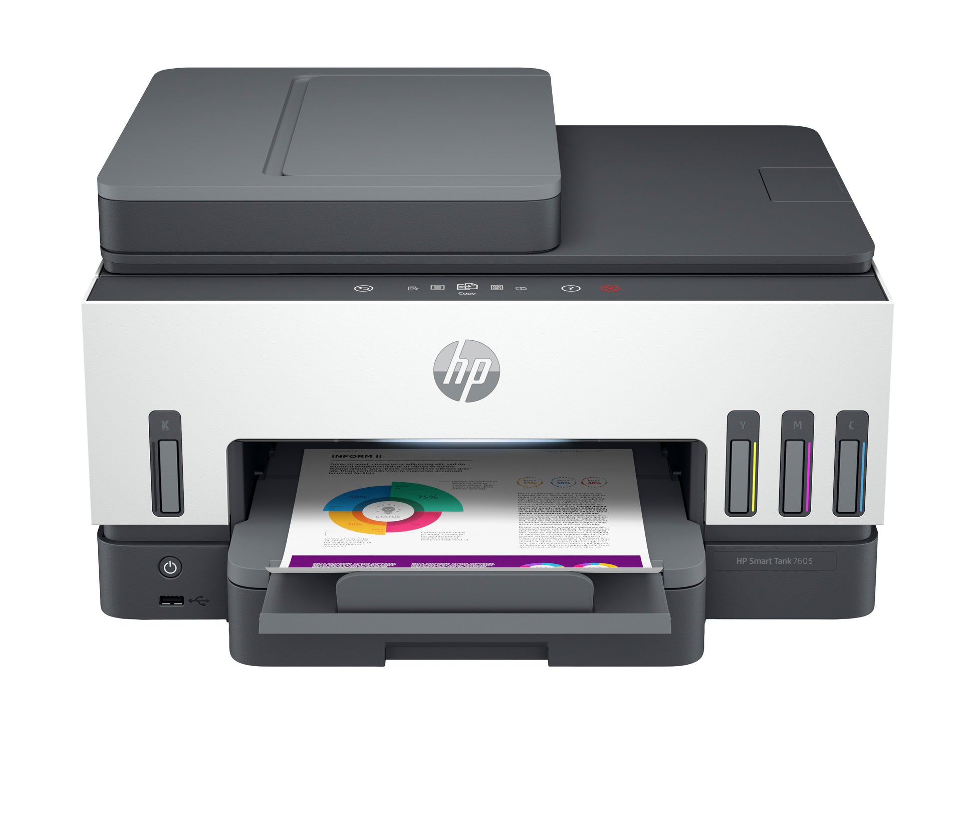 HP SMART TANK 7605 – Farbiger Tintenstrahl-MFP A4, 3-in-1 – 28 S./Min. S/W