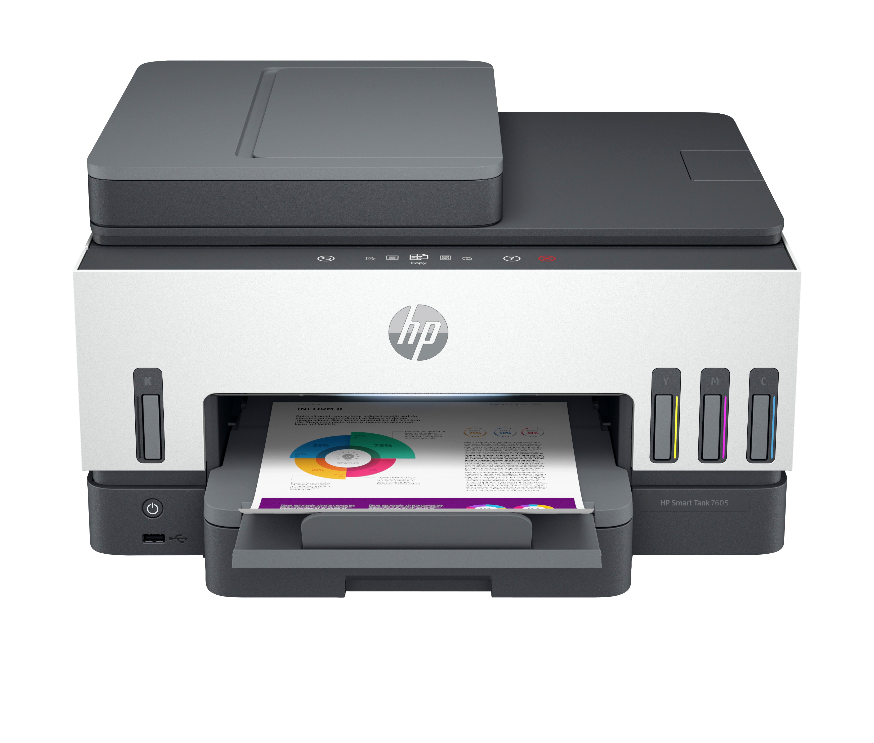 HP SMART TANK 7605 – Farbiger Tintenstrahl-MFP A4, 3-in-1 – 28 S./Min. S/W
