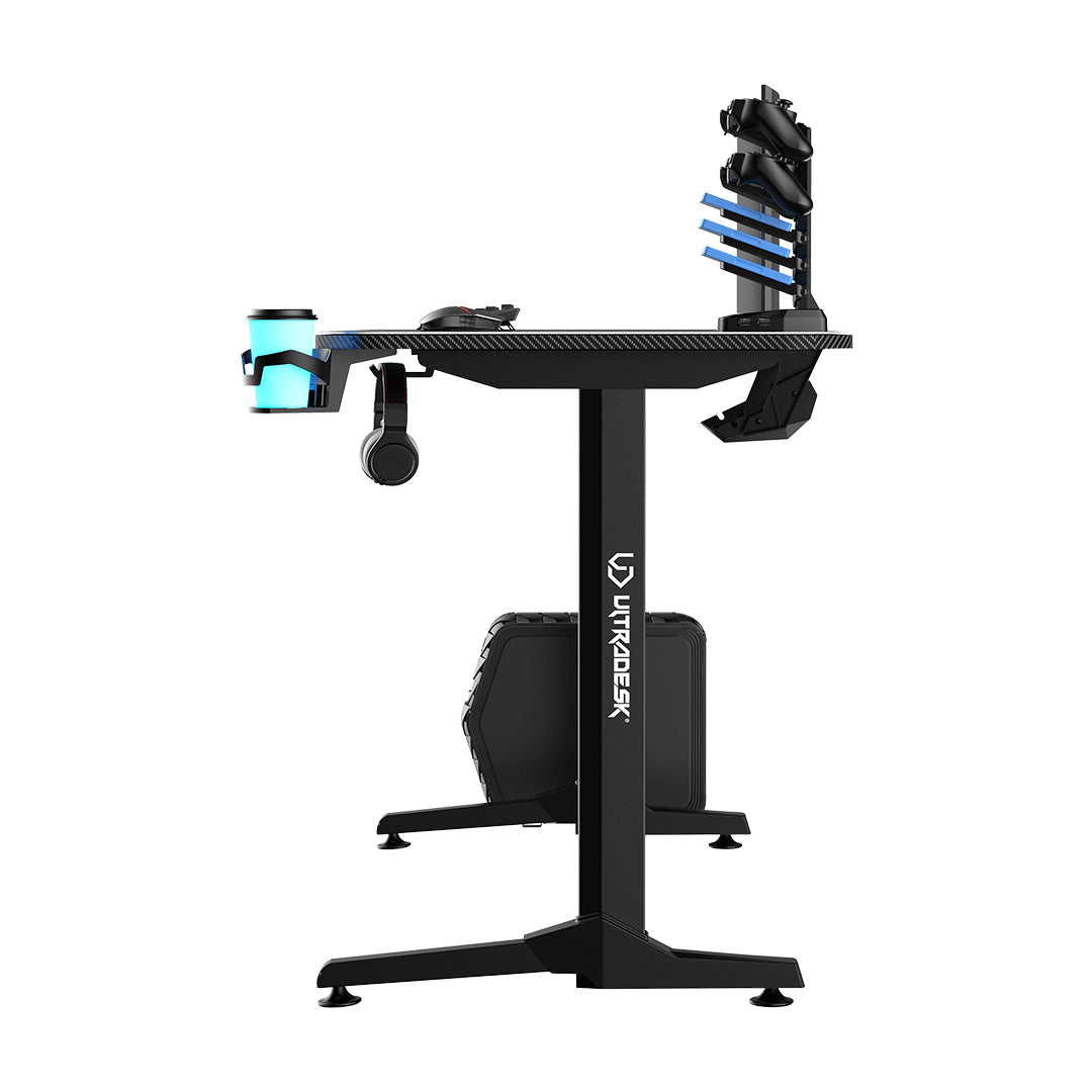Ultradesk Frag Gaming-Tisch – 140 × 60 cm, schwarz, Metall