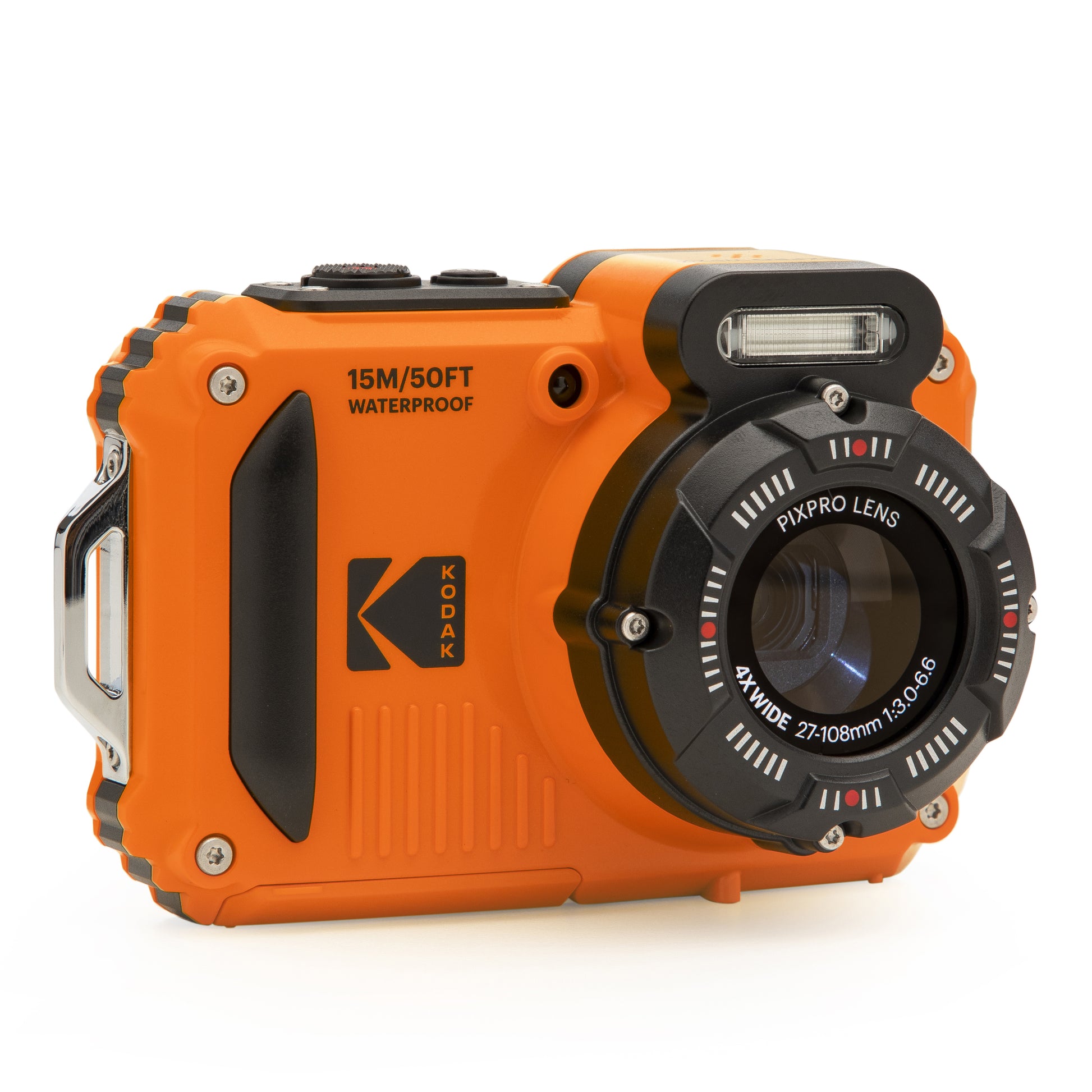 Kodak WPZ2 – Unterwasserkamera, wasserdicht bis 15 m, 4× optischer Zoom, 16 MP, 1080p, Orange