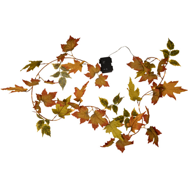 Star Trading Lichterkette Autumn – Starterset, 1,8 m, Warmweiss, Orange, Batteriebetrieb, 3× AA, 30 LEDs