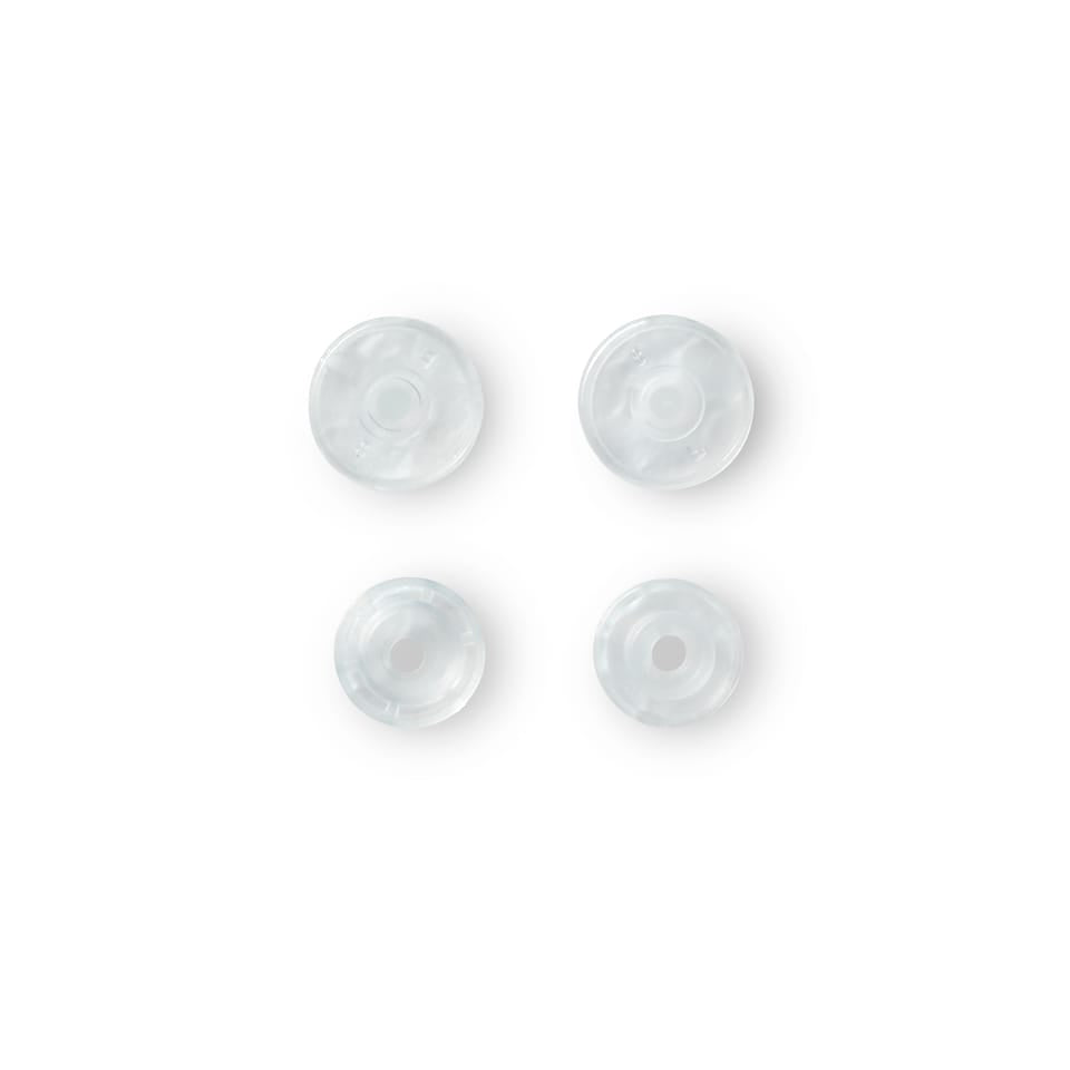 Prym Knöpfe Ø 12,4 mm – Polyoxymethylen (POM), transparent, 30 Stück
